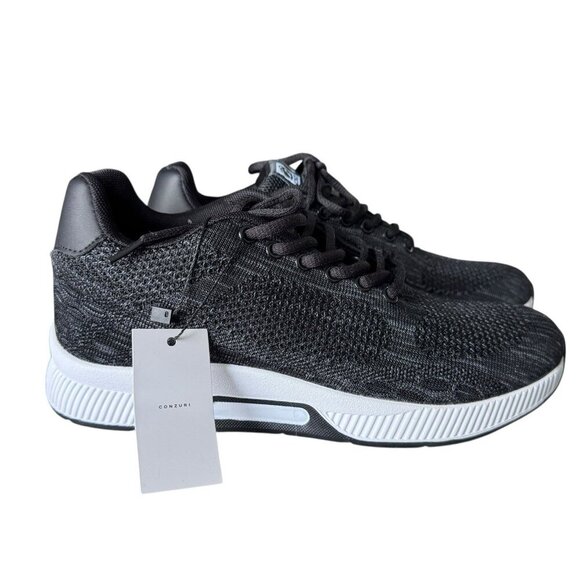 CONZURI CLOUD RUNNER V2 Height Boosting Mens Sneakers Size 8 NWT Stealth Black - Picture 2 of 12